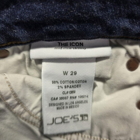 Joes Jeans Skinny Jeans Womens 29 The Icon Mid Rise Distressed Stretch Denim Pan - Picture 6 of 10